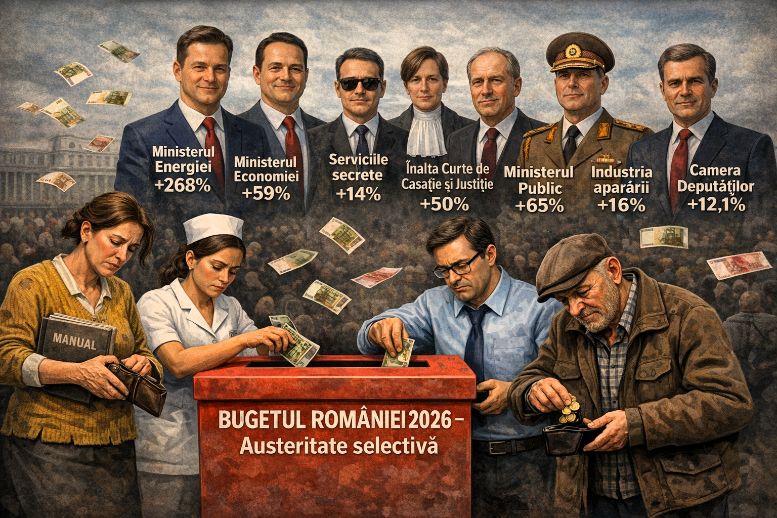 Featured image of post Proiectul de buget pentru 2026, între sărăcirea impusă cetățeanului și megalomania instituțională a statului român