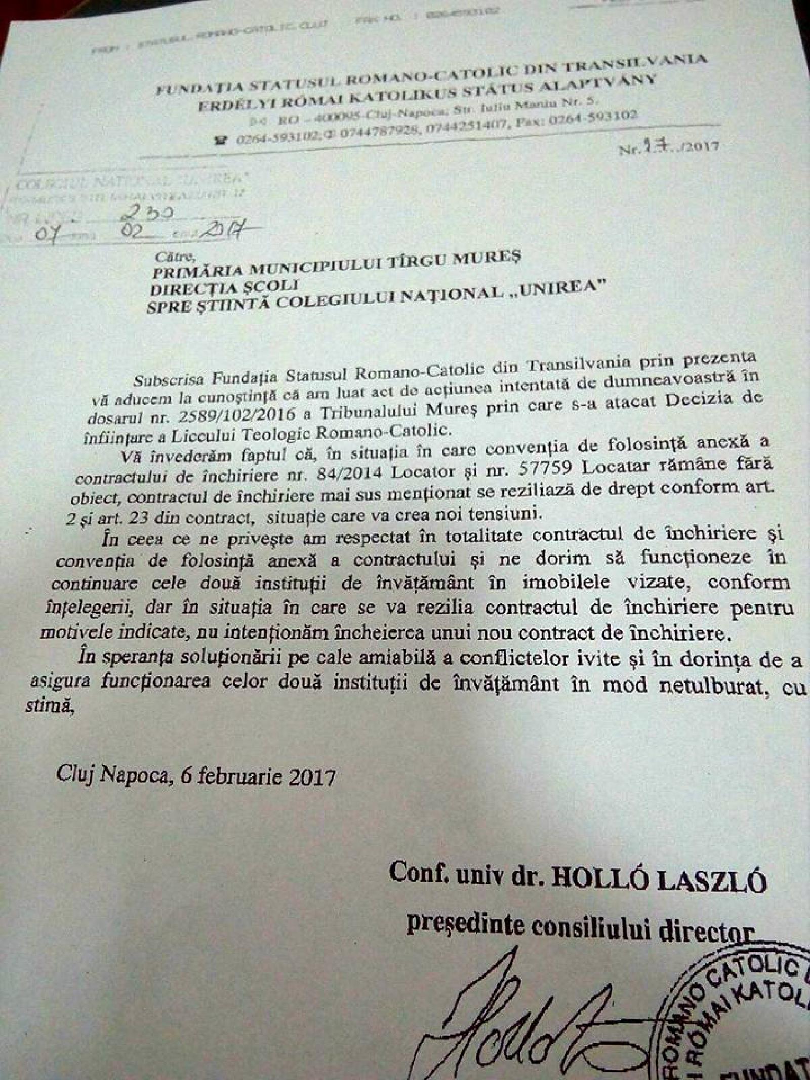 Featured image of post Şantaj UDMR la adresa Primăriei Târgu-Mureș şi a Inspectorului şcolar Mureş