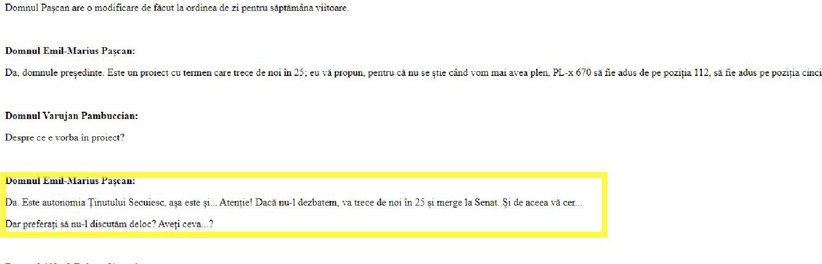 Featured image of post Am fost singurul parlamentar care a cerut dezbaterea proiectului de lege privind Statutul de autonomie al Ținutului Secuiesc în Camera Deputaților
