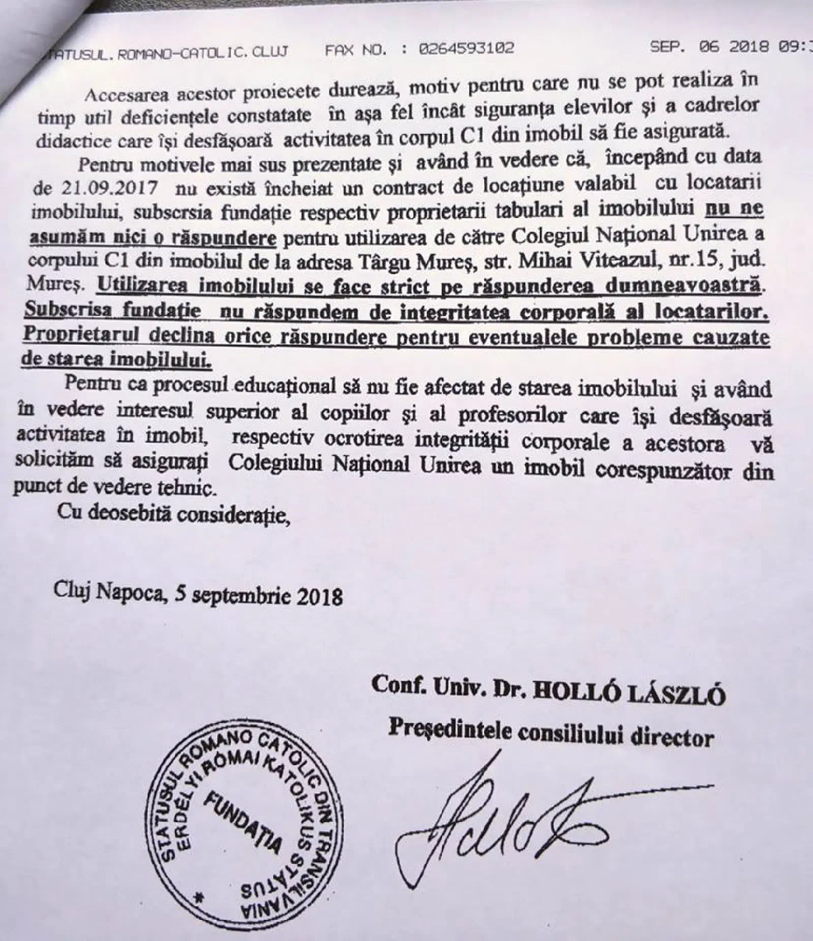 Featured image of post Inadmisibil! Se pregătește evacuarea Colegiului Național „Unirea”